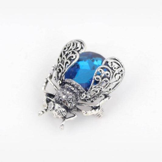 Crystal Insect Brooch Best Sellers Fashion Accessories Color : Blue|Red