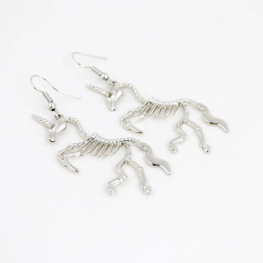 Unicorn Skeleton Earrings Fashion Accessories