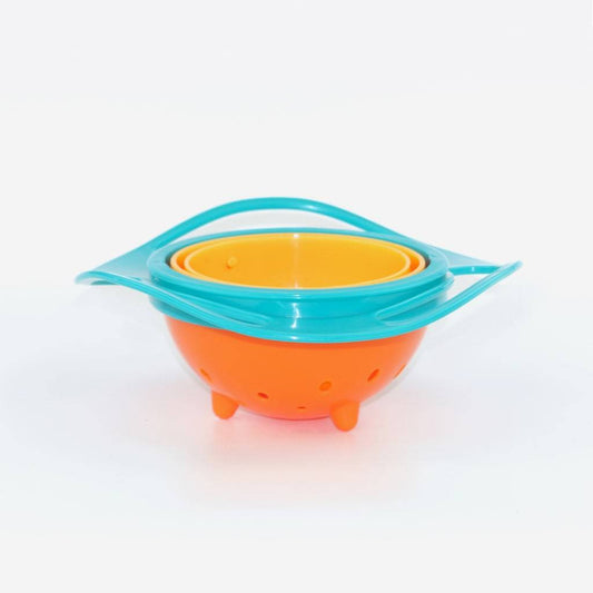 360-Degree Rotating Baby Bowl Home Goods Color : Green|Pink