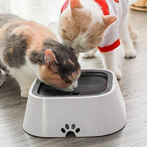 1.5L Floating Dog & Cat Water Bowl Best Sellers Color : White|Gray|Blue|Pink