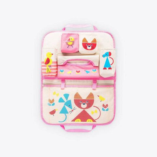Pink Backseat Organizer For Kids Car Accessories